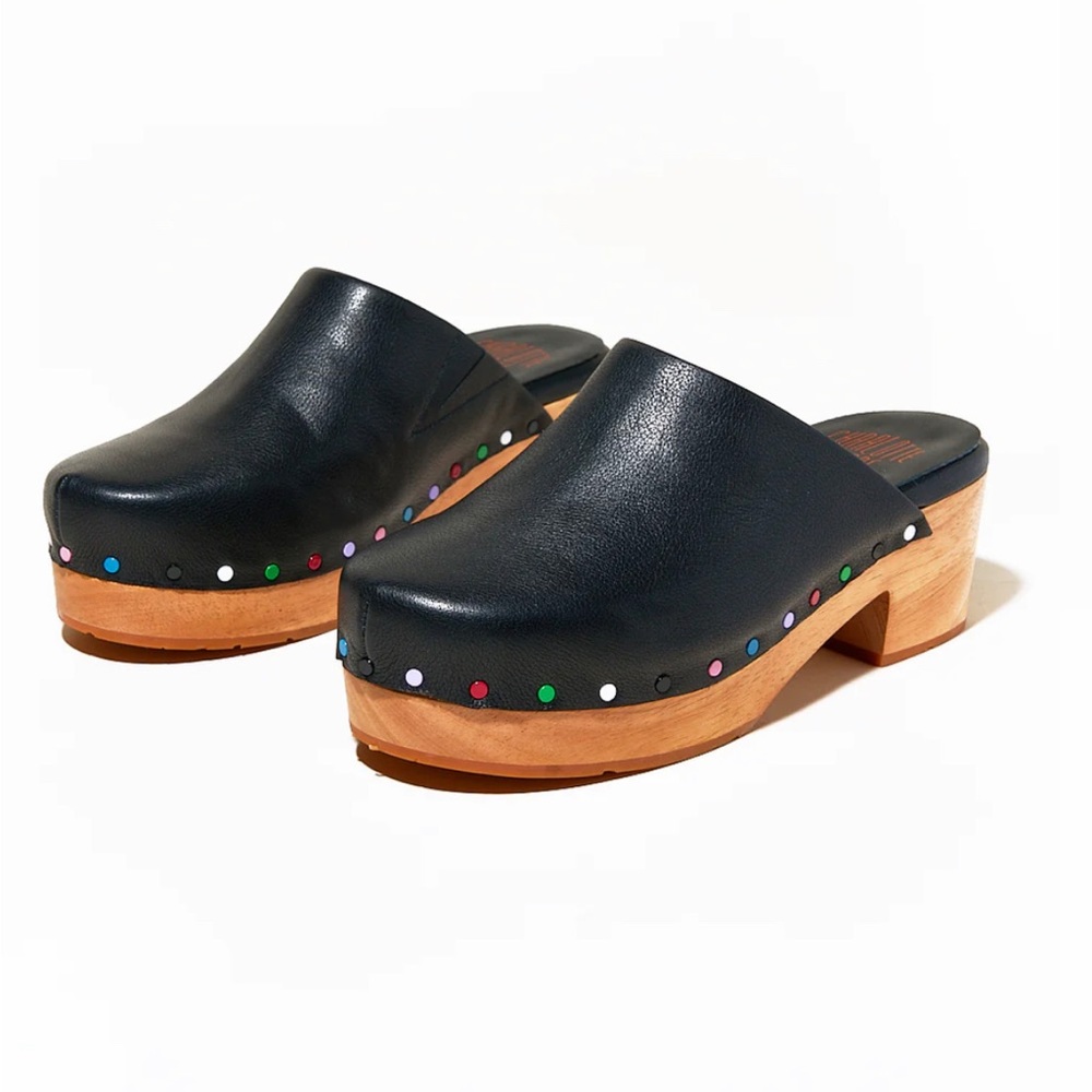 Charlotte Stone Mylo Clogs in Black (9)